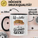 Reptil Leopardgecko Echse Tasse Geschenk Lustige Geschenkidee Spruch Das Leben Ist Besser Mit Meinem Leopardgecko Schwarz Trendation