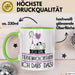 Geschenk für Tierheimvolontärin Tasse Lustige Geschenkidee Geburtstag Ich Bin Tierheimvolontärin Ich Darf Das Grün Trendation