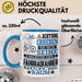 Fahrradfahrer Geschenk Tasse Lustiger Spruch Erheben Sie Sich Der Fahrradfahrer Betritt den Raum Blau Trendation