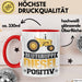 Auto Tasse Geschenk Blutgruppe Positiv Traktor Spruch Geschenkidee bagger Rot Trendation