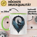 Wolf Tierliebhaber Tasse Geschenkidee für Wildtier Fans Grün Trendation