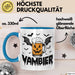 Halloween Tasse Geschenk Vambier Humor Tassen Kaffee-Becher Blau Trendation
