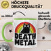 Death Metal Tasse Geschenk Katze Becher Geschenkidee Humor Katzen-Liebhaber Grün Trendation