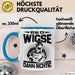 Schweißer Tasse Geschenk Wenn Ich Wigse Dann Richtig Spruch Becher Blau Trendation