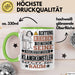 Klangkünstler Geschenk Tasse Lustiger Spruch Erheben Sie Sich Der Klangkünstler Betritt den Raum Grün Trendation