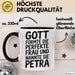 Petra Tasse Geschenk Gott Formte Die Perfekte Frau Petra Geschenkidee Schwarz Trendation