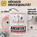 Architekt Geschenk Tasse Ich Bin Architekt Aber Sag Doch Einfach Superheld Lustige Geschenkdiee für Architekt Kaffee-Becher Rosa Trendation