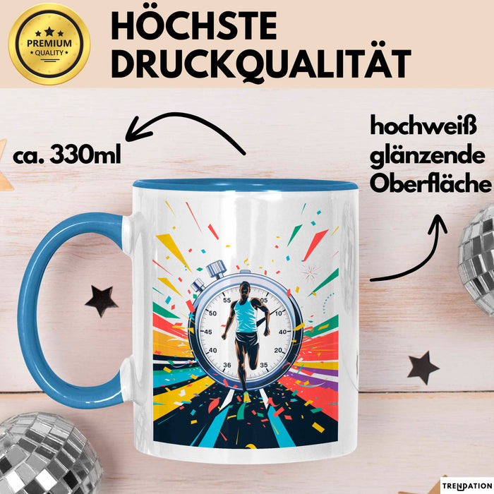 Läufer Tasse Geschenk Lustige Geschenkidee Spruch Für Ziel Linien Jäger Blau Trendation