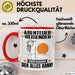 Abenteurreisender Tasse Geschenk für Abenteurreisender Der Mann Der Alles Kann Geschenkidee zum Geburtstag Rot Trendation