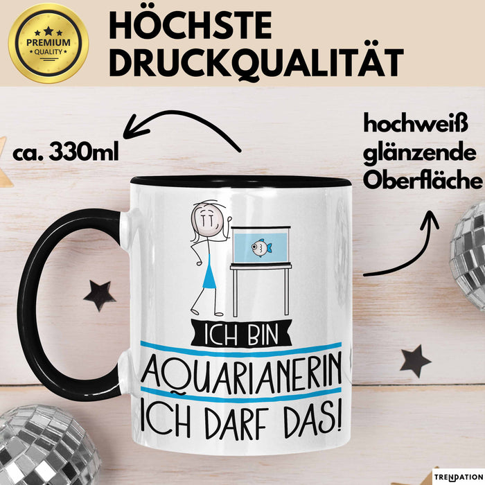 Geschenk für Aquarianerin Tasse Lustige Geschenkidee Geburtstag Ich Bin Aquarianerin Ich Darf Das Trendation
