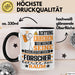 Forscher Geschenk Tasse Lustiger Spruch Erheben Sie Sich Der Forscher Betritt den Raum Schwarz Trendation