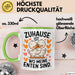 Ente Tier Tasse Geschenk Lustige Geschenkidee Spruch Zuhause Ist Wo Meine Enten Sind Grün Trendation