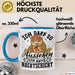 Krankenschwester Geschenk Tasse Ich Darf So Aussehen Ich Hatte Nachtschicht Geschenkidee Kaffee-Becher Schicht-Arbeit Blau Trendation