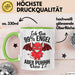 Engel Teufel Tasse Geschenk Lustige Geschenkidee Spruch Ich Bin 99% Engel Grün Trendation
