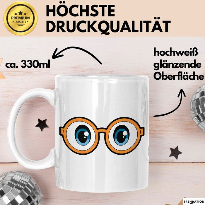 Optiker Tasse Geschenkidee Augenpflege Profi Geschenkidee Lustig Weiß Trendation