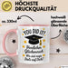 Schüler Abschluss Tasse Geschenk Lustige Geschenkidee Spruch Herzlichen Glückwünsche Rosa Trendation