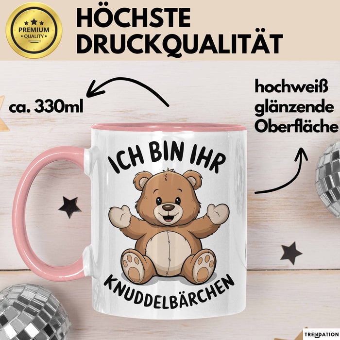 Teddybär Valentinstag Tasse Geschenk Kuscheliger kleiner Bär Rosa Trendation