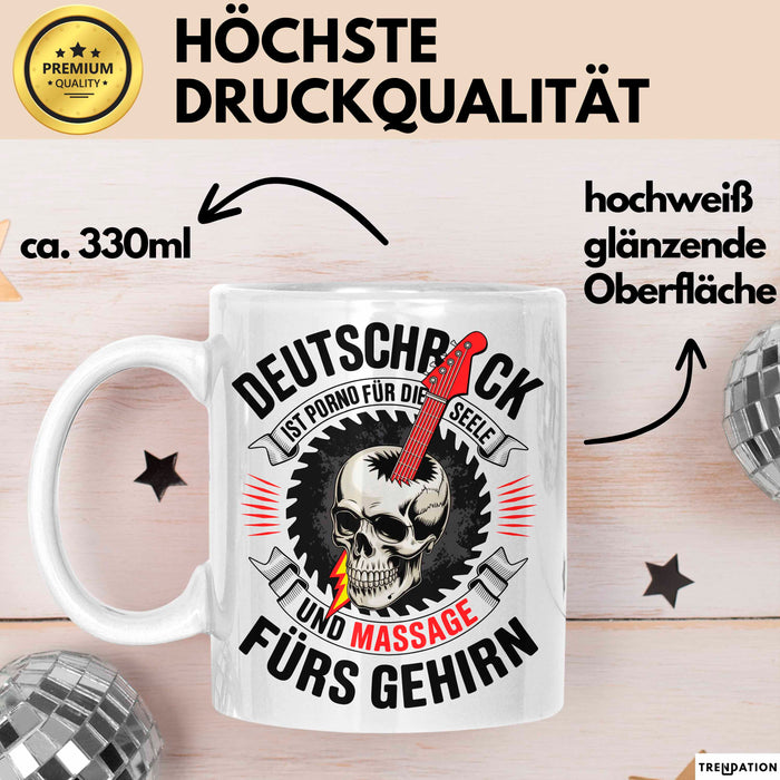 Deutsche Rockmusik Tasse Geschenk Lustige Geschenkidee Weiß Trendation