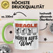 Beagle Hören Aufs Wort Tasse Geschenk Beagle Besitzer Mama Becher Grün Trendation
