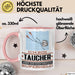 Taucher Geschenk Tasse Ich Bin Taucher Aber Sag Doch Einfach Superheld Lustige Geschenkdiee für Taucher Kaffee-Becher Rosa Trendation