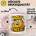 Käseliebhaber Tasse Geschenkidee Holy Cheese für Käse Esser Rosa Trendation