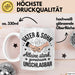 Papa Vatertag Vater Sohn Tasse Becher Geschenk Lustige Geschenkidee Spruch Vater & Sohn Alleine Stark Gemeinsam Unschlagbar Weiß Trendation