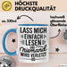 Buchleser Bücher Lesen Tasse Geschenk Lustige Geschenkidee Spruch Lass Mich Einfach Lesen Blau Trendation