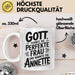 Annette Tasse Geschenk Gott Formte Die Perfekte Frau Annette Geschenkidee Weiß Trendation