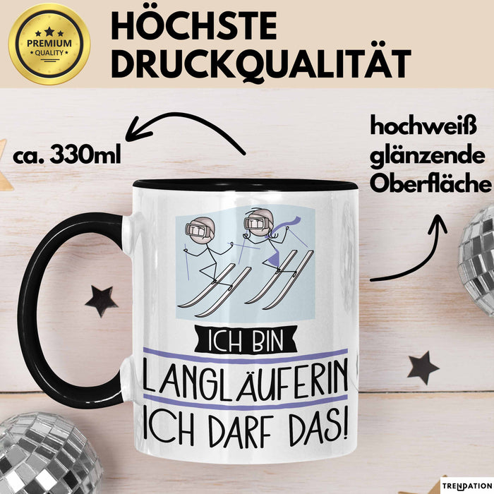 Geschenk für Langläuferin Tasse Lustige Geschenkidee Geburtstag Ich Bin Langläuferin Ich Darf Das Trendation
