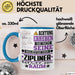 Zipliner Geschenk Tasse Lustiger Spruch Erheben Sie Sich Der Zipliner Betritt den Raum Blau Trendation