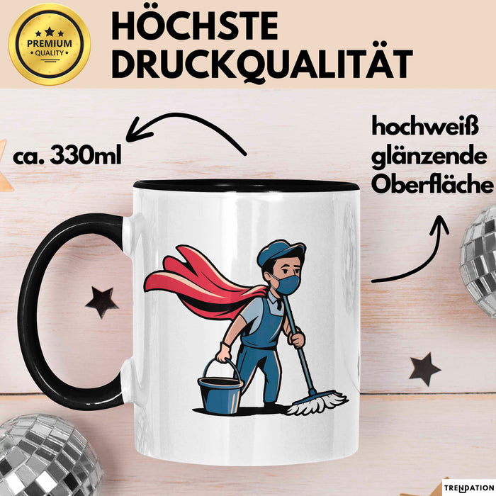 Hausmeister Tasse Geschenkidee Reinigungsheld Lustiger Geschenkidee Lustig Trendation