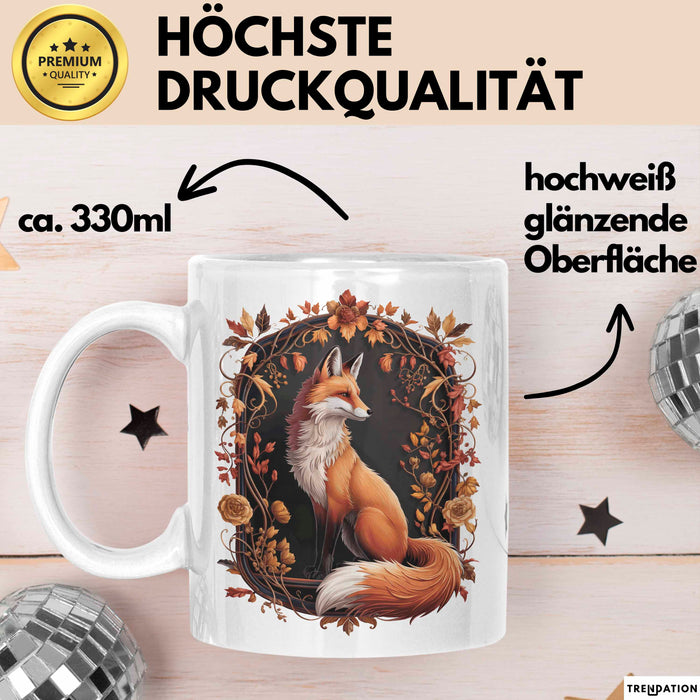 Fuchs Tierliebhaber Tasse Geschenk Lustige Geschenkidee Spruch Weiß Trendation