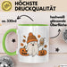 Halloween Tasse Geschenk Kürbis Geschenkidee Oktober Kaffee-Becher Grün Trendation