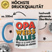 Opa Großvater Tasse Becher Geschenk Lustige Geschenkidee Spruch Opa Weiss Alles Blau Trendation