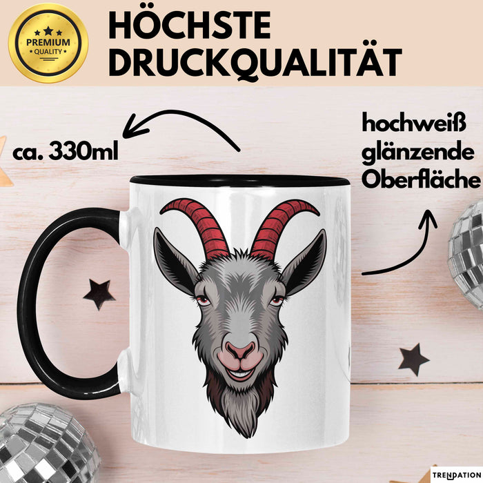 Ziegenliebhaber Tasse Geschenkidee Stalltier Enthusiast Geschenkidee Lustig Trendation