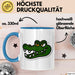 Krokodil Tier Tasse Geschenk Lustige Geschenkidee Spruch Blau Trendation