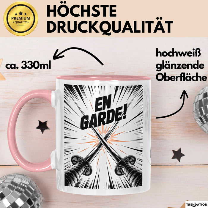 Fechter Tasse Geschenk Lustige Geschenkidee Spruch Für Schwertsport Fans Rosa Trendation