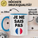 Französischlehrer Schüler Unterricht Tasse Geschenk Lustige Geschenkidee Spruch Je Ne Sais Pas Blau Trendation