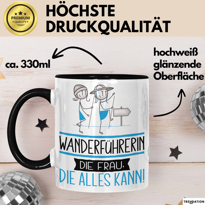 Wanderführerin Geschenk Tasse Becher Die Frau Die Allen Kann Geschenkidee für eine Wanderführerin Lustig Trendation
