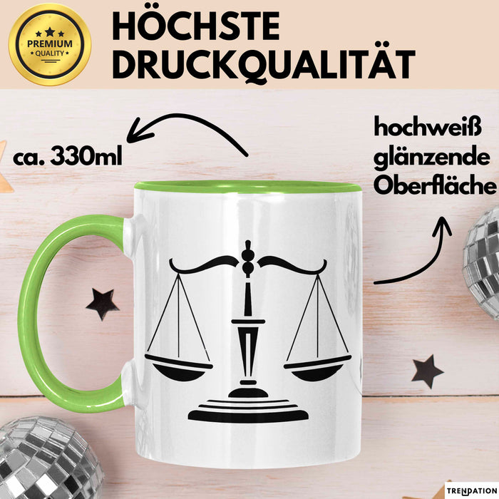 Anwalt Tasse Geschenkidee Jurist Lustiger Spruch Geschenkidee Lustig Grün Trendation