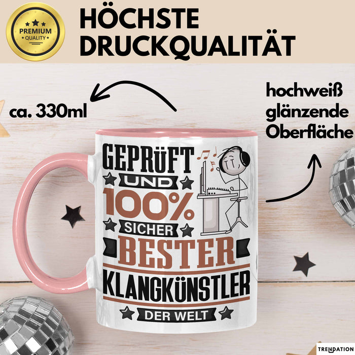 Klangkünstler Geschenk Lustiger Spruch für Klangkünstler Geschenkidee Bester Klangkünstler Der Welt Rosa Trendation