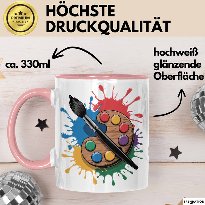 Künstler Tasse Geschenkidee für Kreative Maler Rosa Trendation