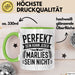 Marlies Tasse Geschenk Perfekt Sein Kann Jeder Geschenkidee Geburtstag Grün Trendation