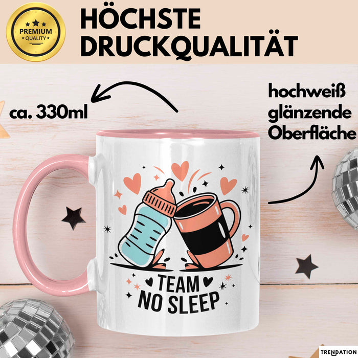Neue Mama Tasse Geschenk Lustige Geschenkidee Spruch Für Schlaflose Eltern Rosa Trendation