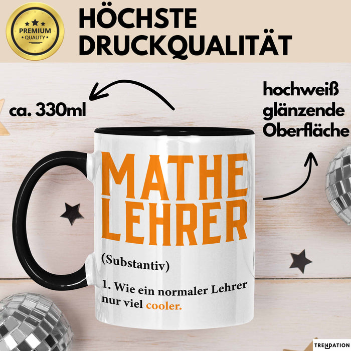 Mathematiklehrer Unterricht Tasse Geschenk Lustige Geschenkidee Spruch Mathe Lehrer Trendation