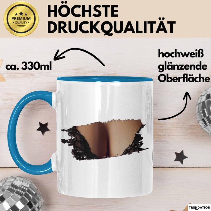Brüste Tasse Geschenk Männer Geschenkidee 18+ Becher Blau Trendation