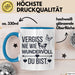 Motivation Tasse Geschenk Vergiss Nie Wie Wundervoll Du Bist Geschenkidee Blau Trendation