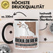 Boulderer Geschenk Tasse Ich Bin Boulderer Aber Sag Doch Einfach Superheld Lustige Geschenkdiee für Boulderer Kaffee-Becher Schwarz Trendation