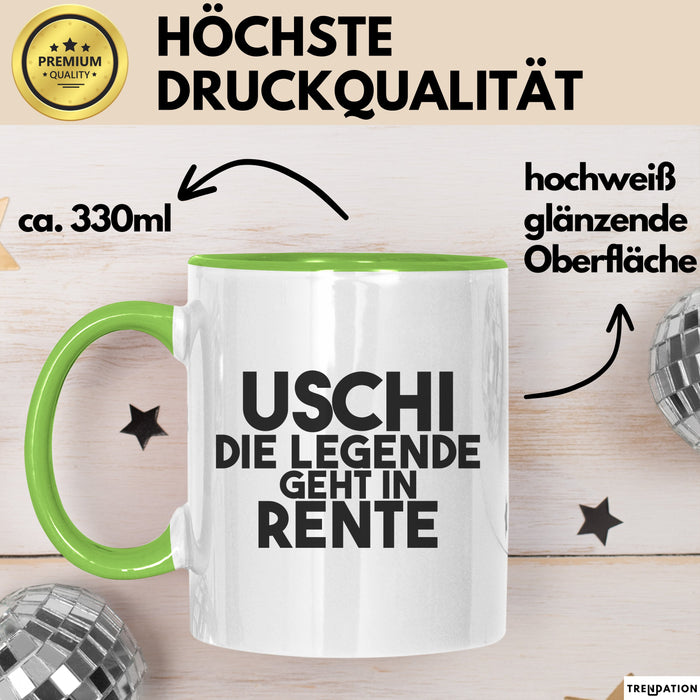 Uschi Tasse Uschi – Die Legende Geht In Rente Geschenk