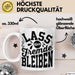 Schwarzer Humor Kaffeetasse Lass Uns Fremde Bleiben Tasse Geschenk Kollegen Sarkasmus Ironie Geschenkidee für Männer Frauen Kaffee-Becher Weiß Trendation
